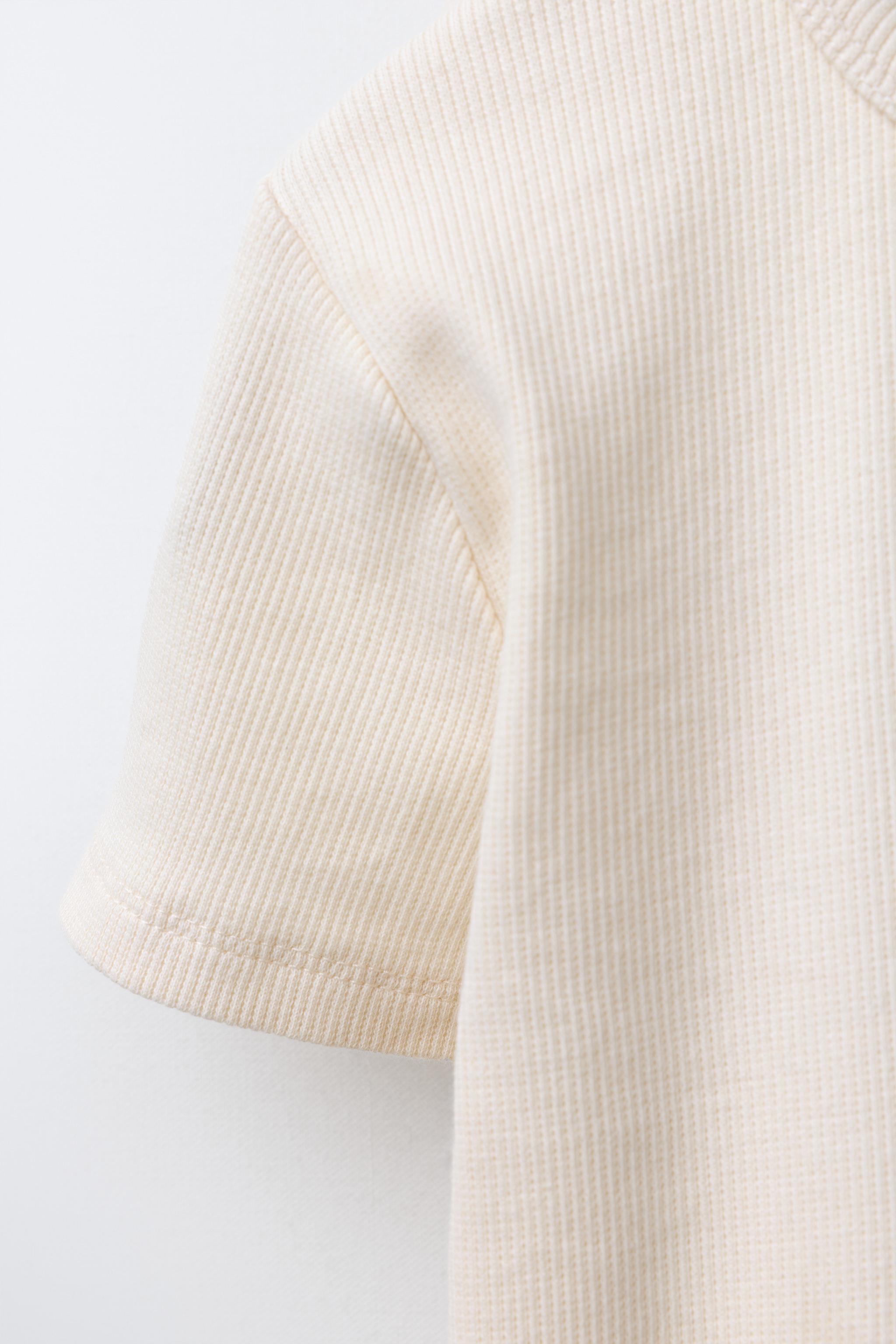 RIBBED T-SHIRT WITH HEARTS AND TEXT